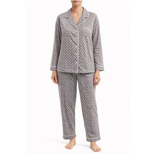 ELISA'S CHOICE Women's Grey Patterned Pajama Set - S